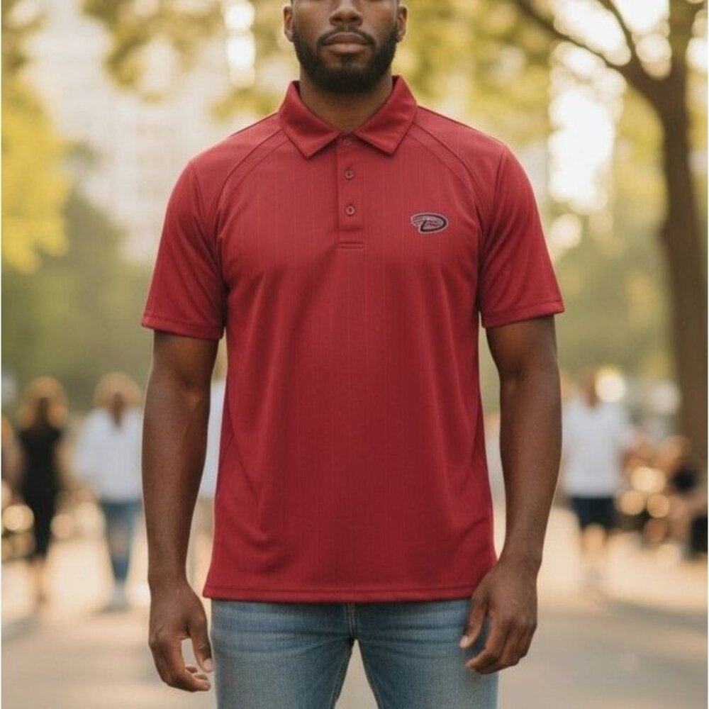 Arizona Diamondbacks MLB Red Polo Shirt Mens 2XL Polyester With Button Collar 27